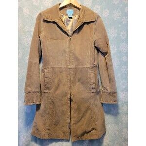 B LUCID Southwestern Suede Leather Jacket Medium Open Stitch Design (Stain) Tan